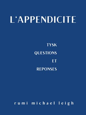 cover image of L'appendicite